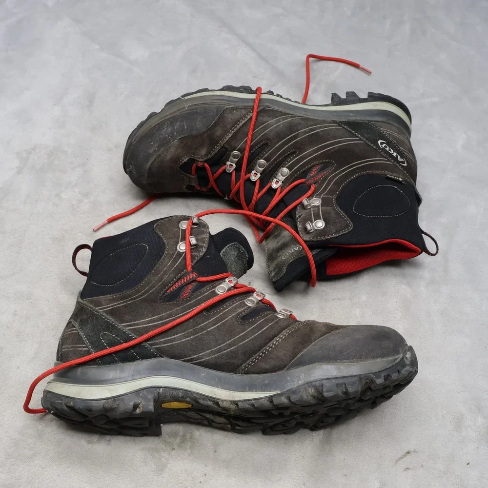 AKU Mens 10.5 Hiking Boots Black Suede Gore-Tex‎ Waterproof Trek Outdoor Lace Up